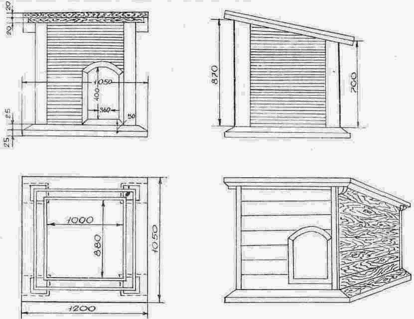 Будка собаке своими руками чертежи
