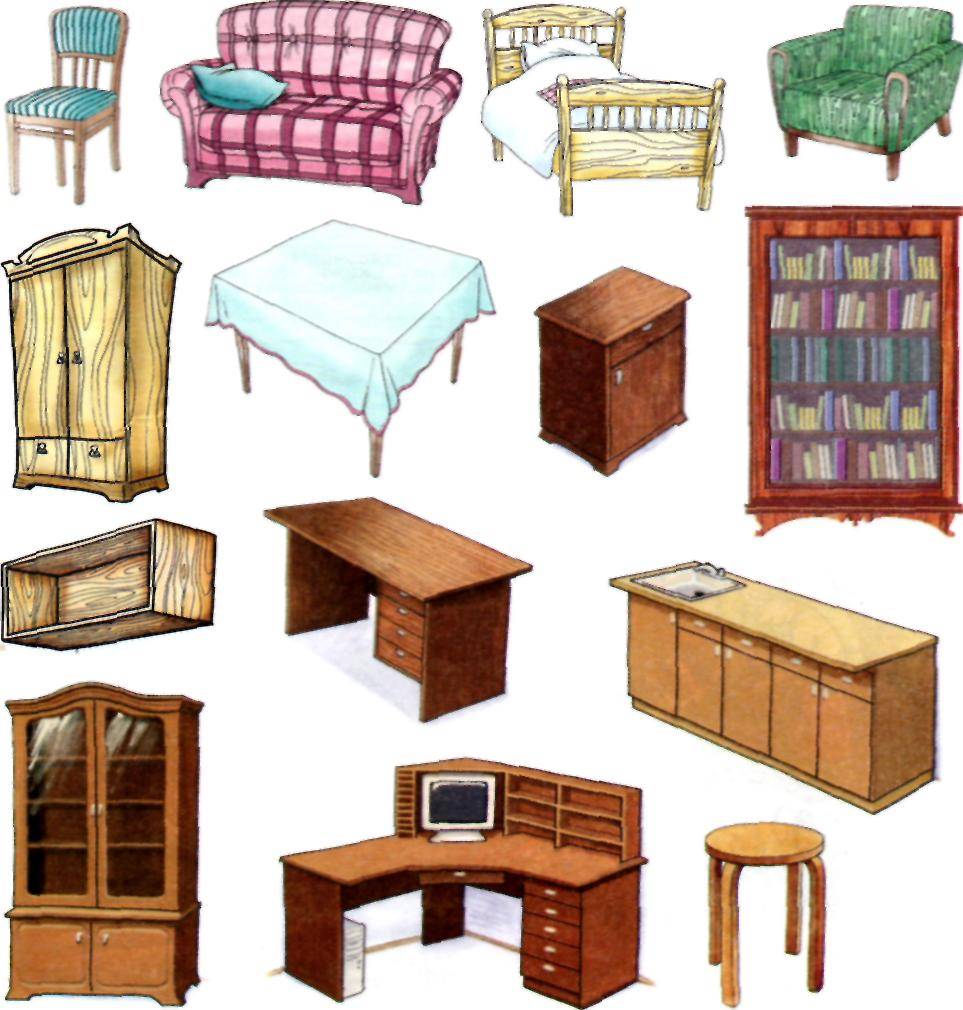 Предметы мебели, декора и аксессуары