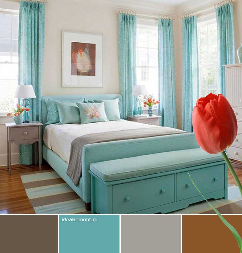 С каким цветом сочетается бирюзовый: 75 удачных комбинаций в интерьере (фото) — дом&стройка