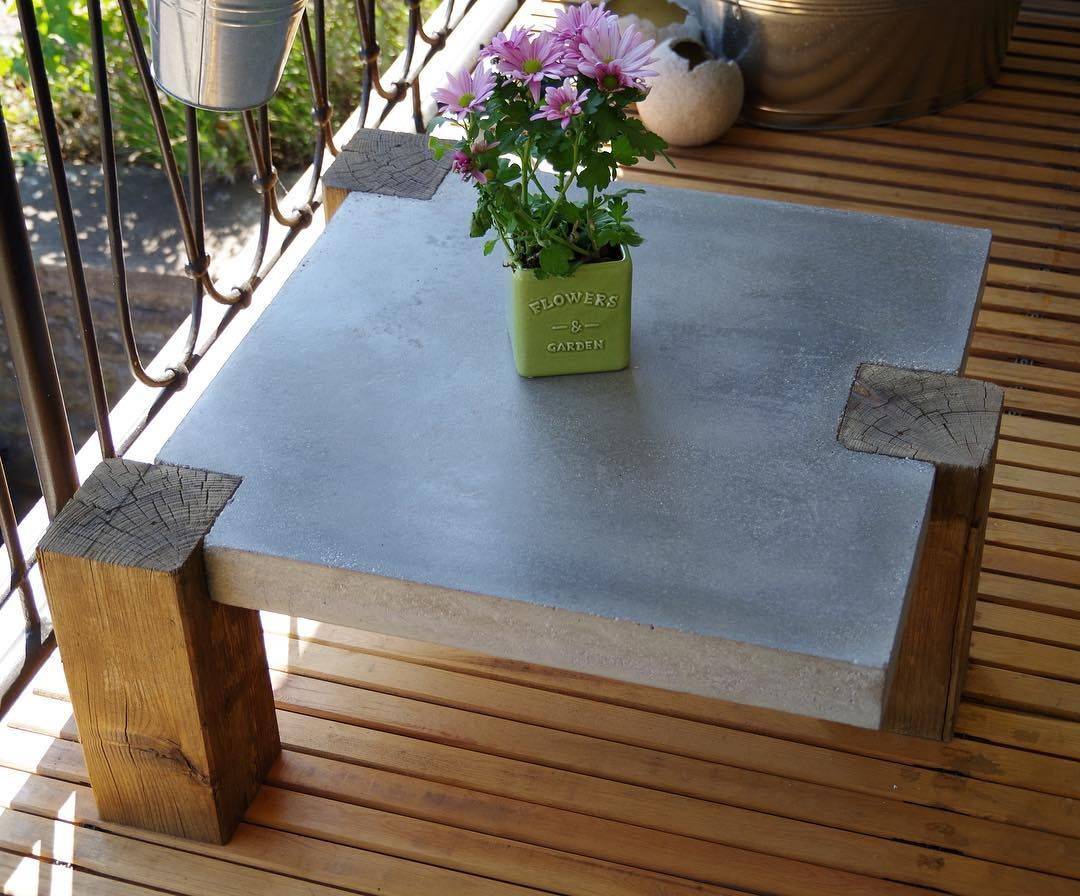 Столы из бетона своими руками: инструкция по изготовлению - дачный мир