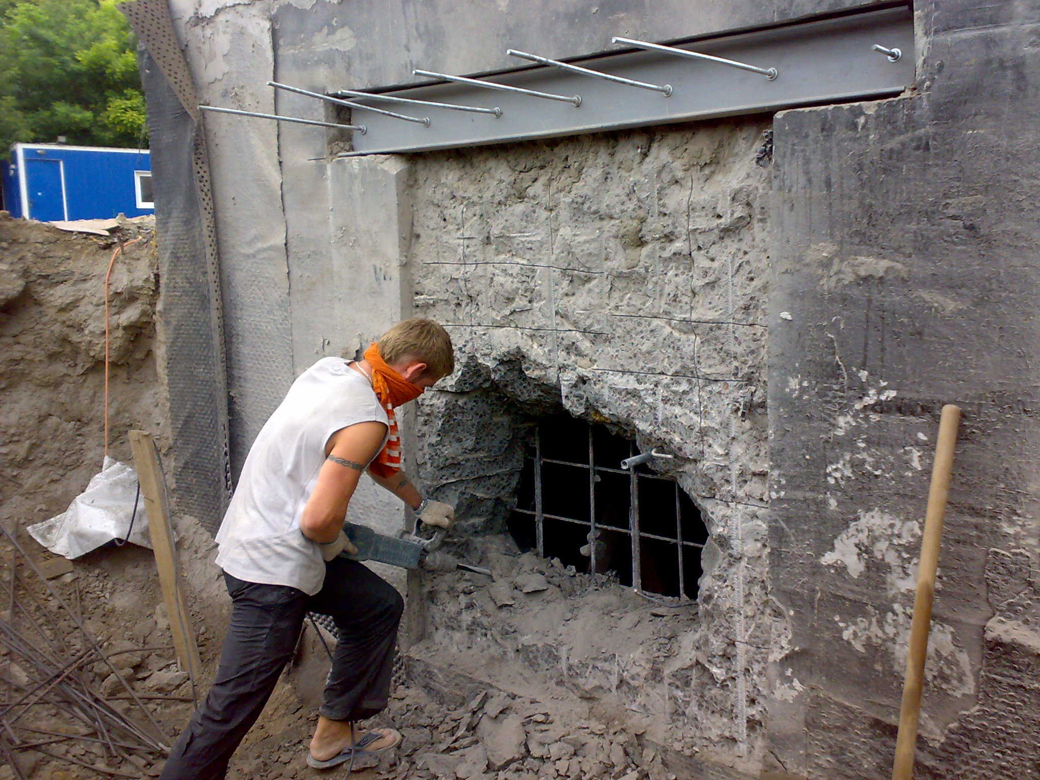 Демонтаж бетона гидроклином. демонтаж бетона