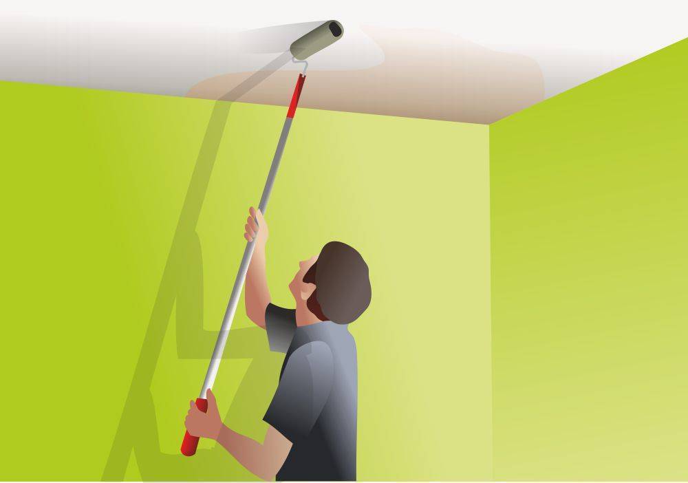 Как помыть потолок покрашенный водоэмульсионной краской
