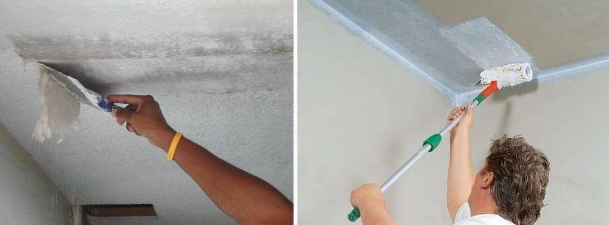 Можно ли клеить потолочную плитку на побелку или водоэмульсионную краску без смывания
