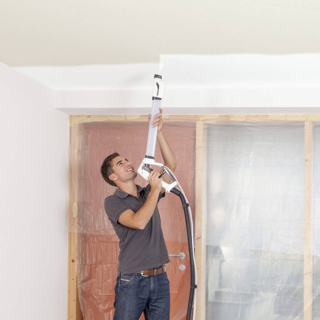 Как красить потолок краскопультом? можно ли красить потолок электрическим краскопультом?
