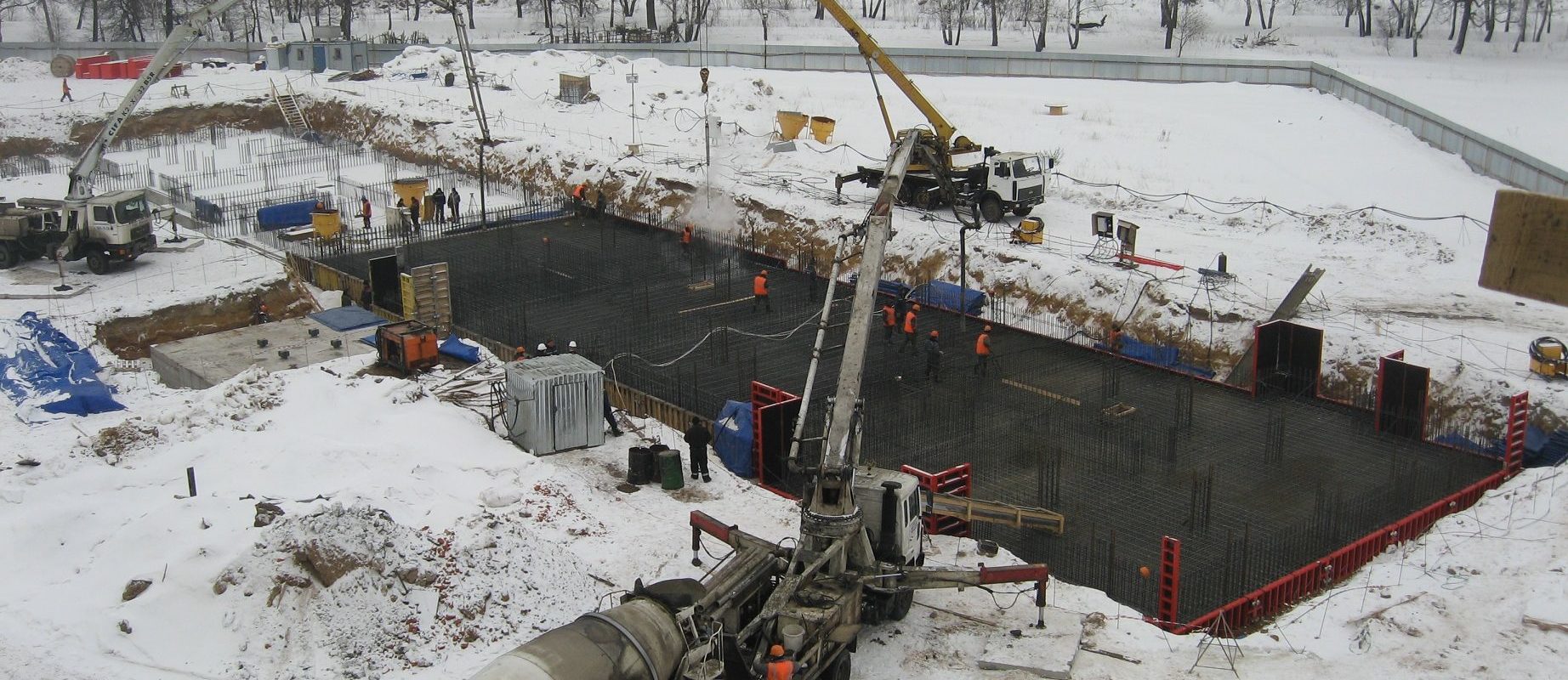 Заливка бетона зимой — особенности технологии, советы строителей