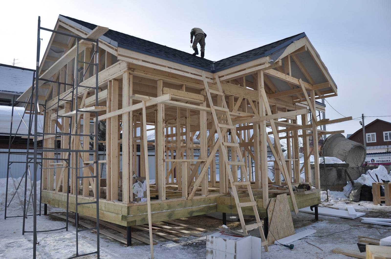 Строительство дома зимой | блог прораба олега клышко