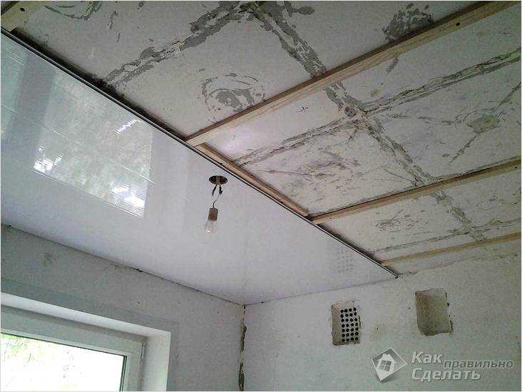 Крепление панелей пвх на потолок: как приклеить, крепеж пластиковых и видео