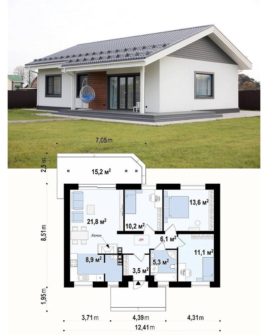 Проекты домов из газобетона до 100 кв. м: стоимость готового дома из газобетона