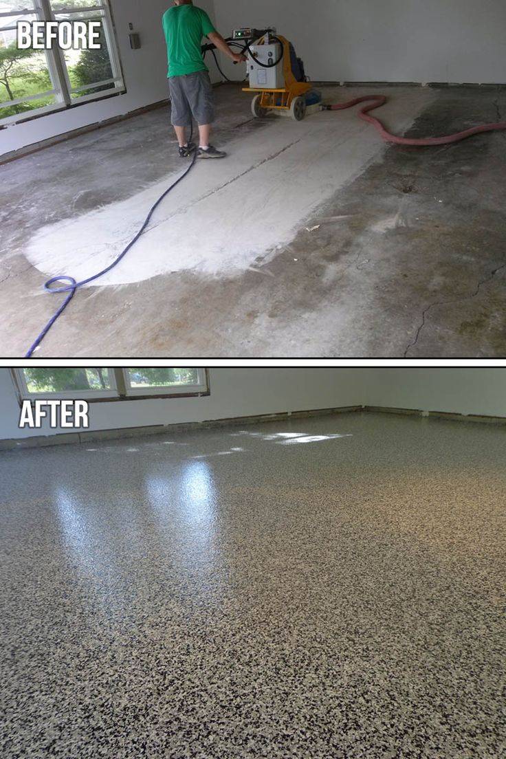 Чем покрасить бетонный пол в гараже чтобы не пылил?