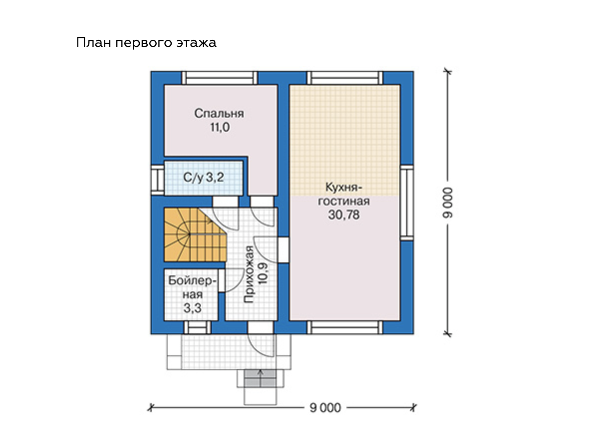 Проекты домов 7 на 9 с мансардой: самые популярные варианты планировки коттеджей 7х9, дом постоянного проживания из блоков
