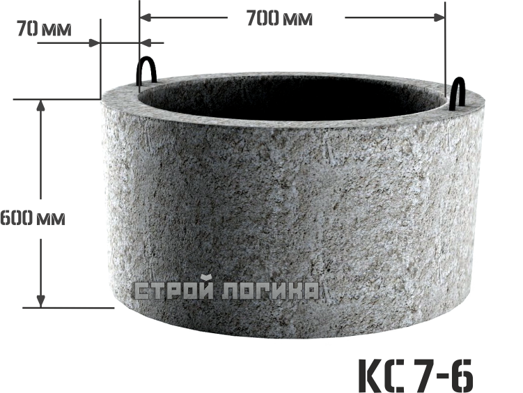 Бетонное кольцо москва. Диаметр кольца для колодца КС 10 6. Кольцо стеновое КС7.6 диам. Наружный диаметр жб колец 1.5. Размеры бетонных колец для колодцев кс10.