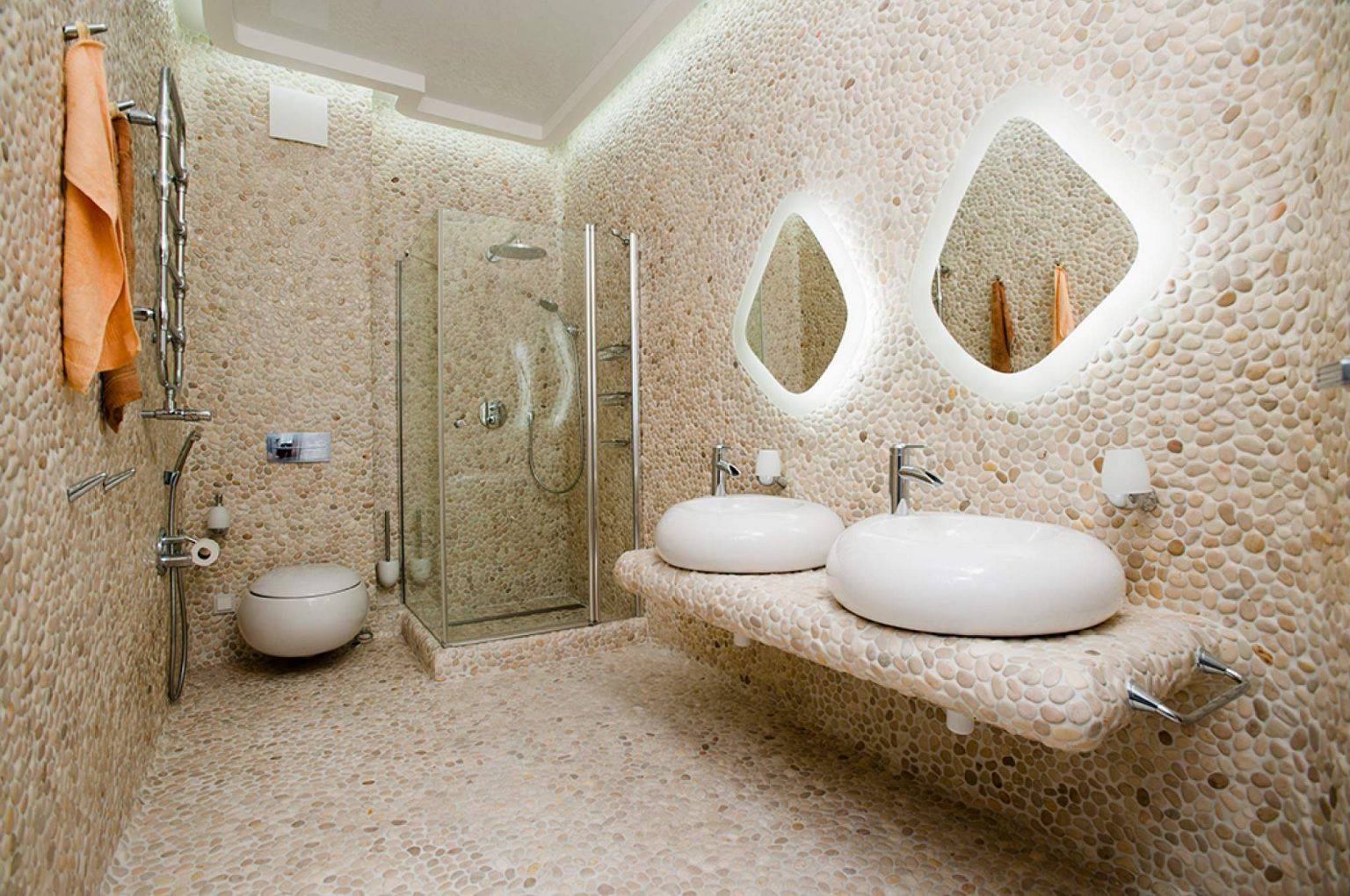 Декоративная штукатурка в ванной комнате: влагостойкая декоративная отделка, фактурными, венецианскими и другими штукатурками