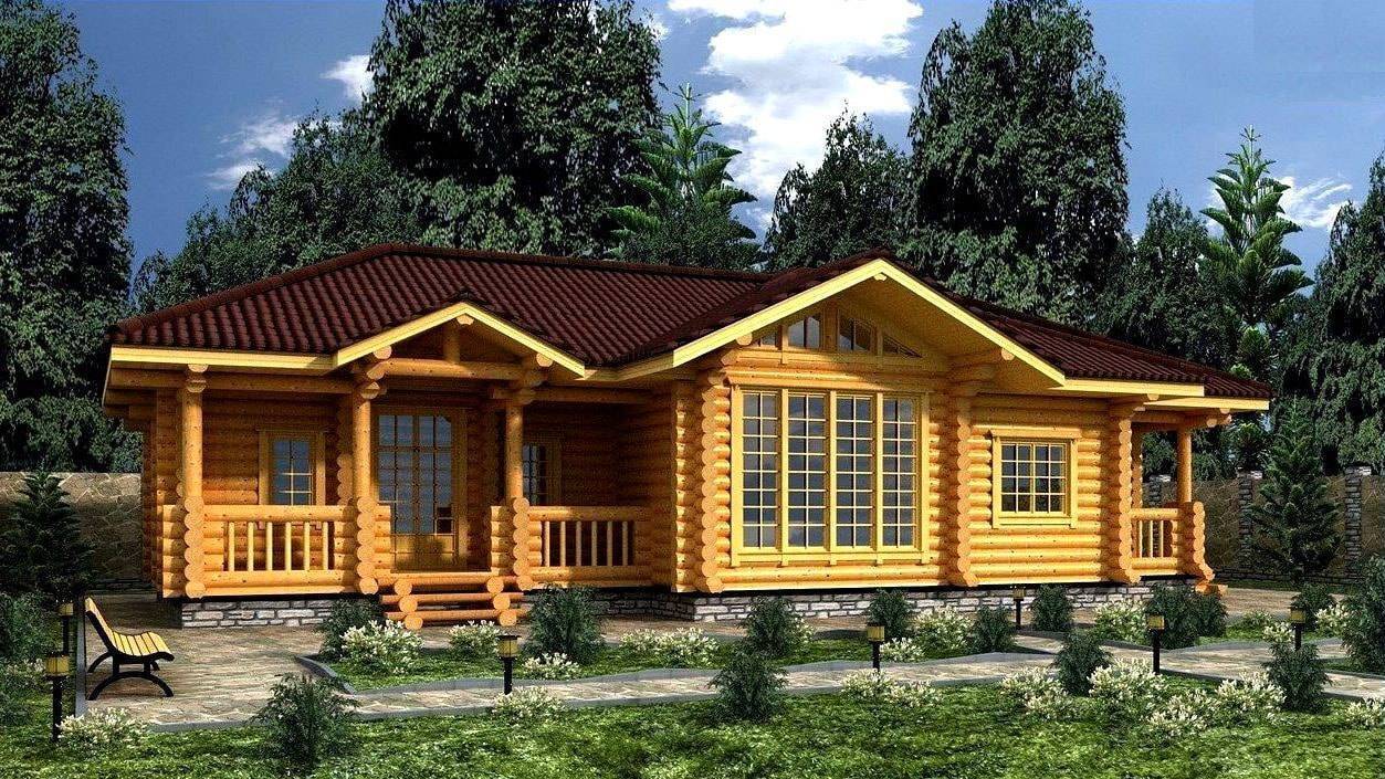Одноэтажные дома из дерева