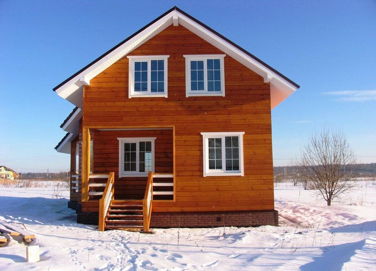 зимние дома из бруса фото