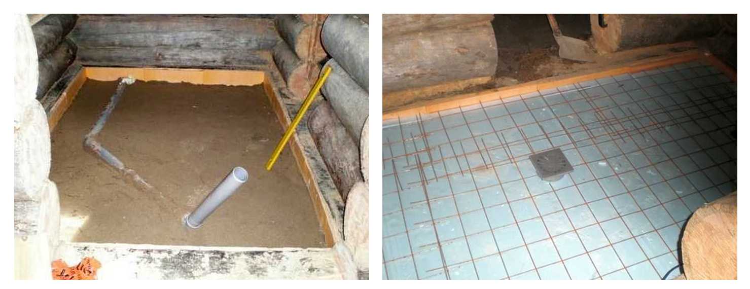 Заливаем бетонные полы в бане с уклоном для слива. пошаговая инструкция