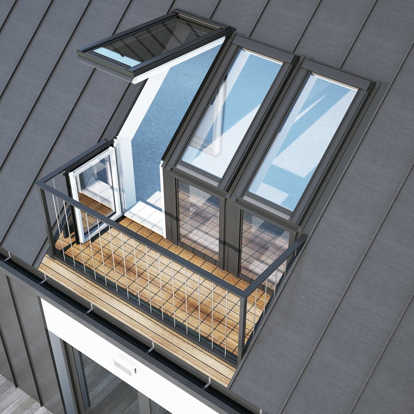 Балкон-трансформер на мансардное окно и раскладной балкончик на любой этаж