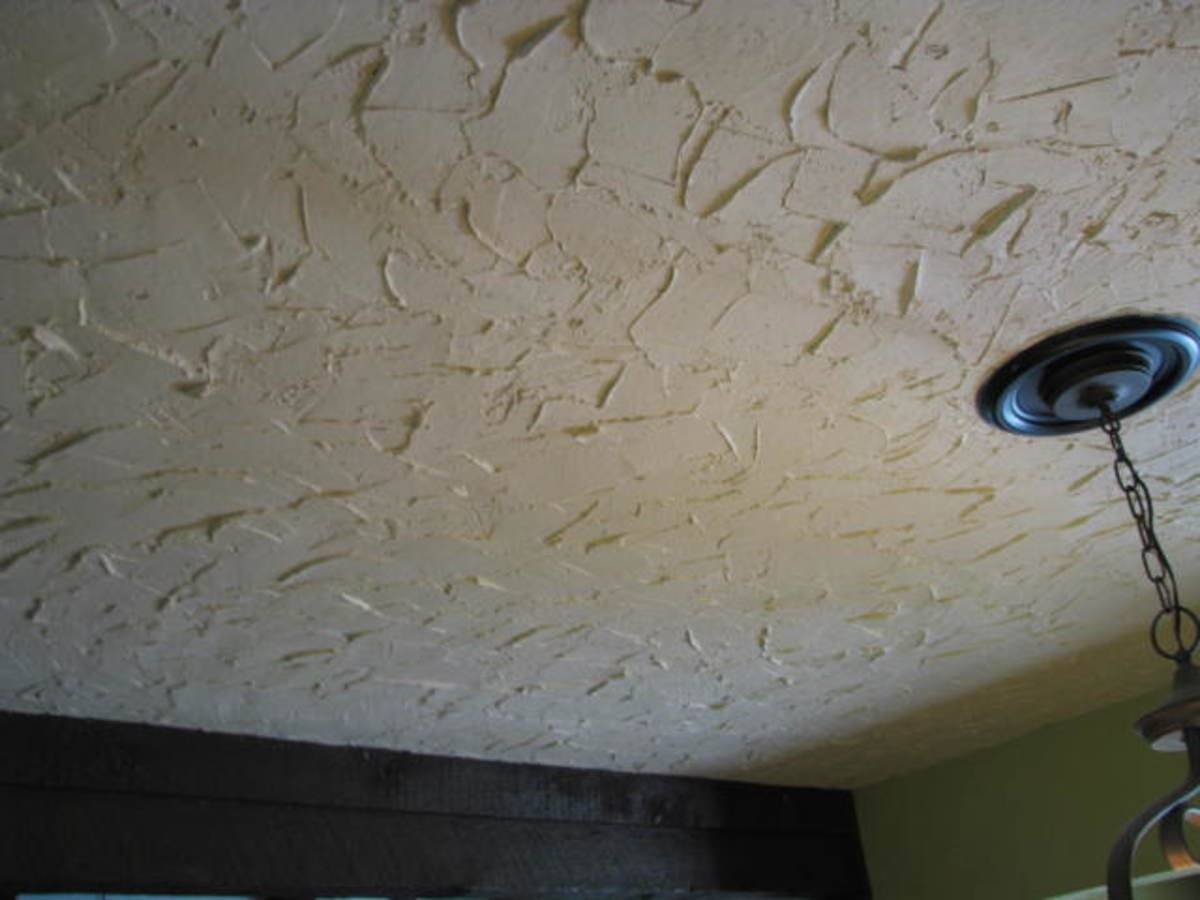 Декоративная фактурная штукатурка на потолок (отделка своими руками)