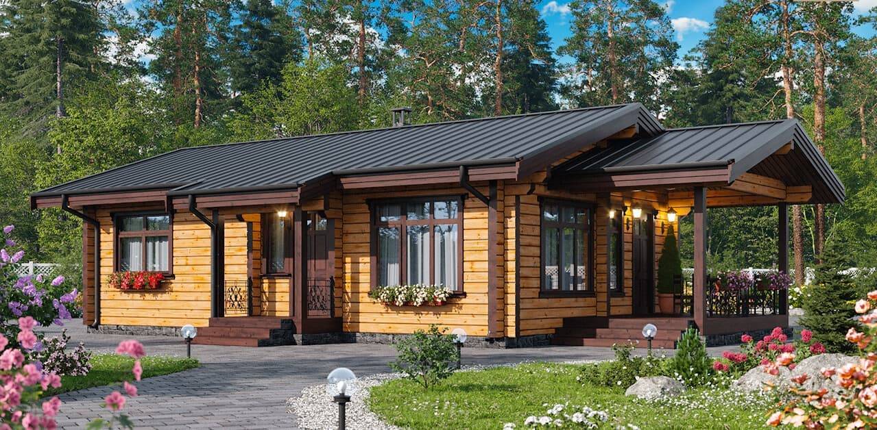 Проекты финских домов и одноэтажных коттеджей из бруса