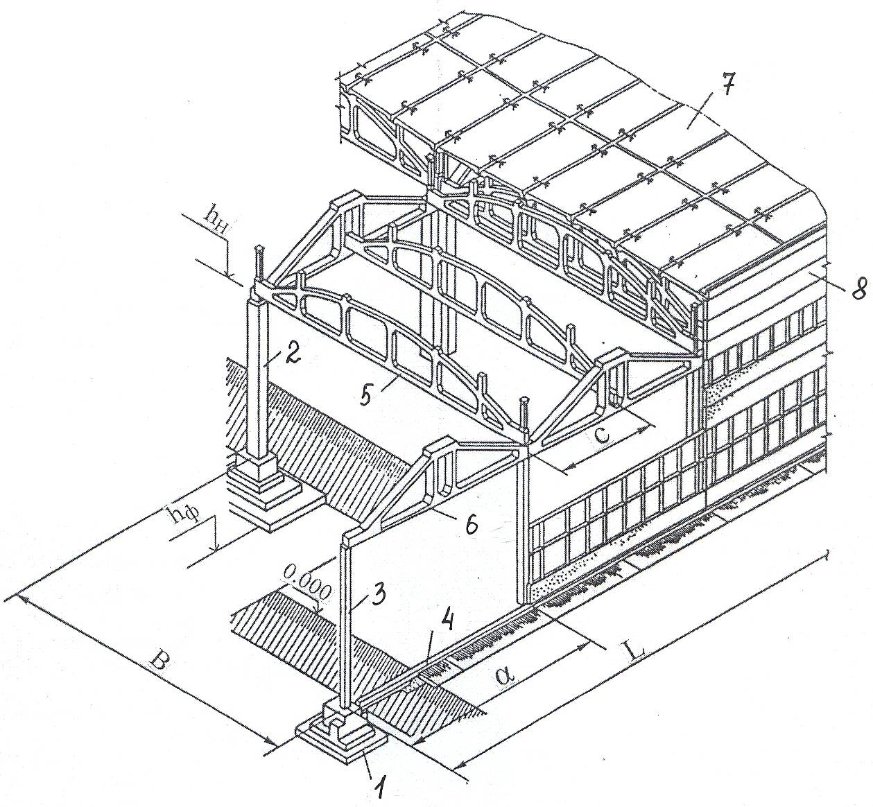 Железобетонный каркас зданий: сборный, металлический и деревянный (основные элементы)