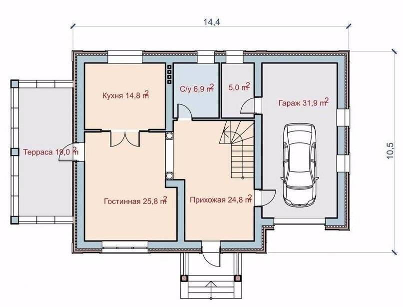 Интересные проекты домов из газобетона с гаражом: одноэтажных и двухэтажных