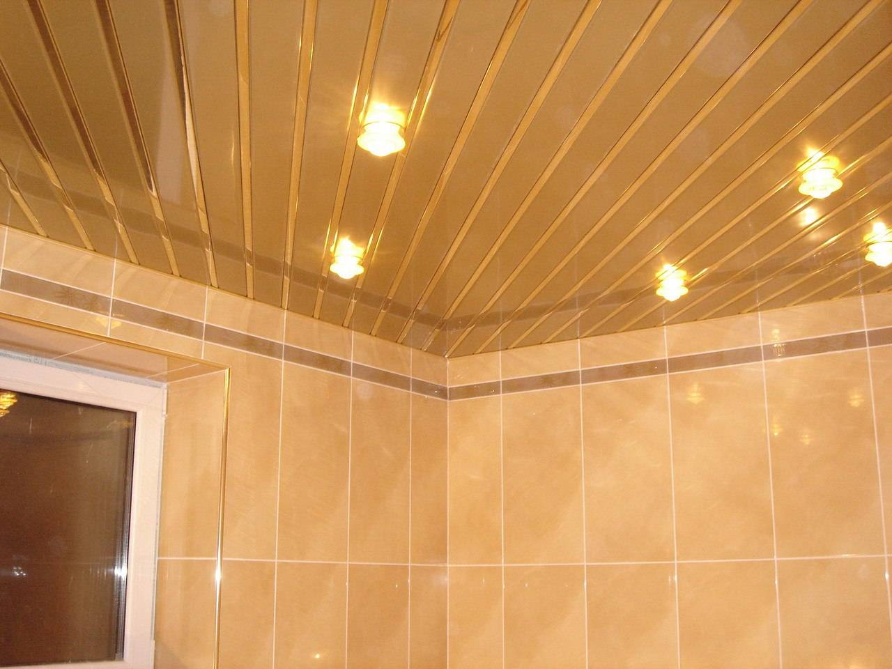 Потолок в ванной комнате - 70 фото вариантов