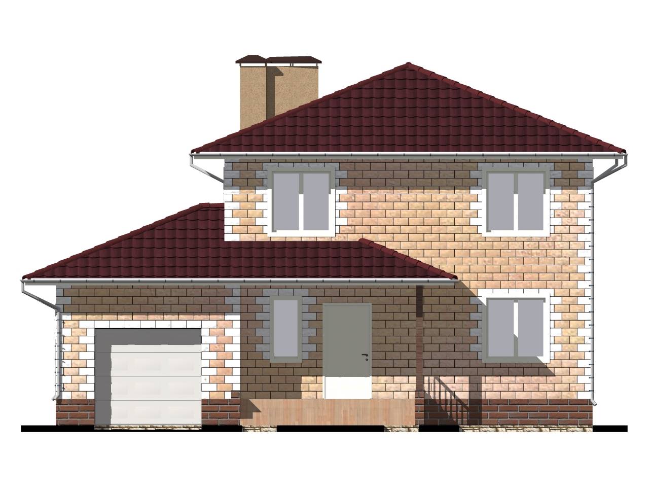 Проекты домов из газобетона с гаражом: одноэтажных и двухэтажных